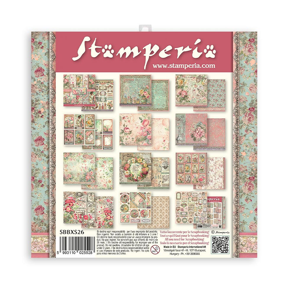 Thumbnail: Stamperia - Rose Parfum - 10 - 6x6 Double Sided Papers
