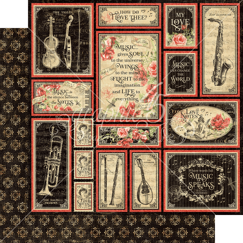 Thumbnail: Graphic 45 - Love Notes - Collector’s Edition - 8×8 Pack with Stickers