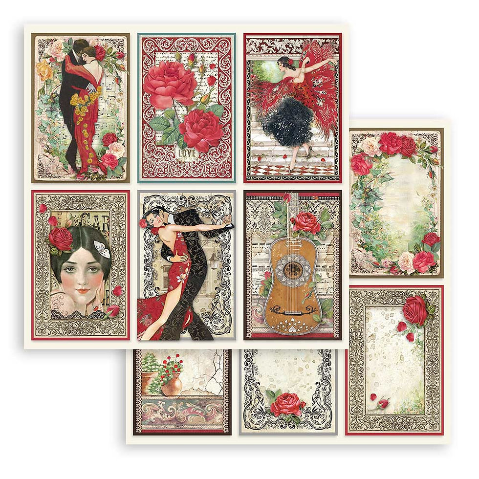 Thumbnail: REDUCED Stamperia - Desire - 10 - 8x8 Double Sided Papers + Bonus
