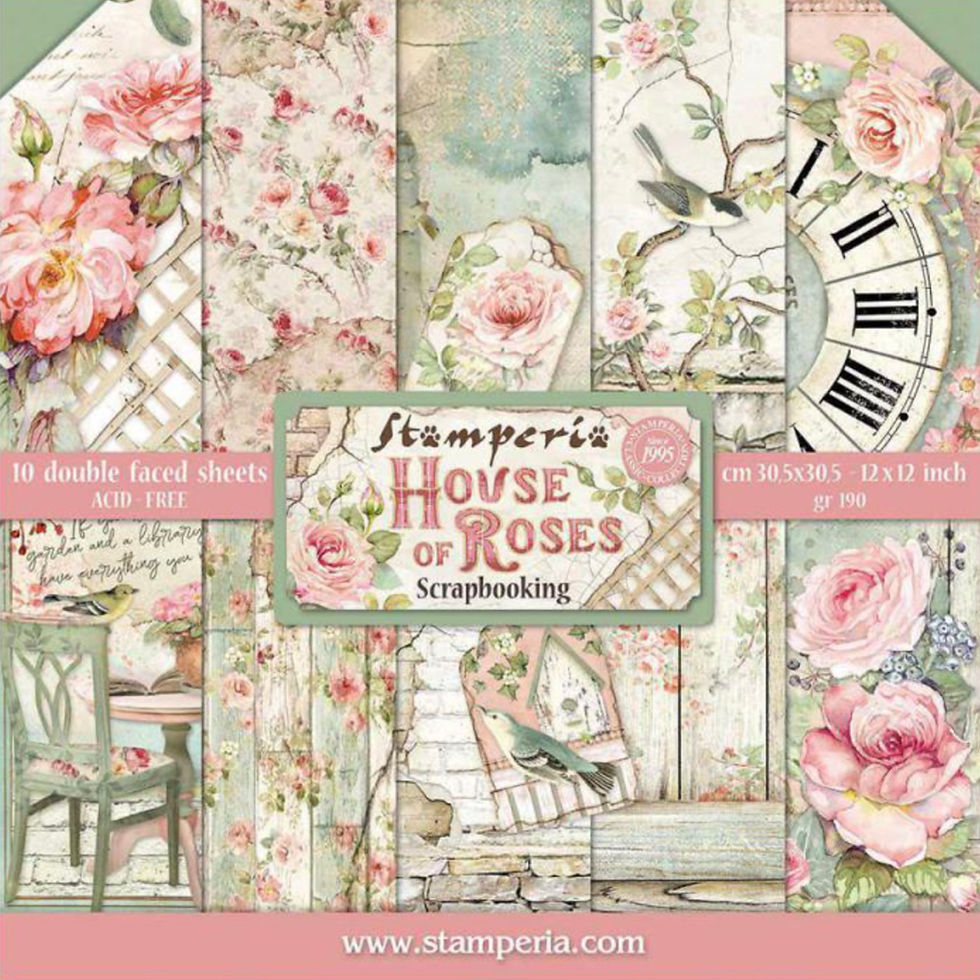 Stamperia - House of Roses - 10 - 12x12 Double-Sided Sheets