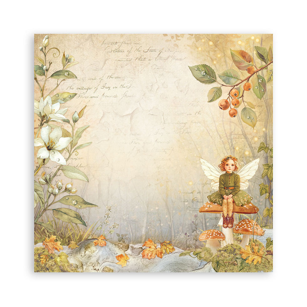 Thumbnail: Stamperia - Whispering Woods - 22 SINGLE-SIDED 8x8 Sheet