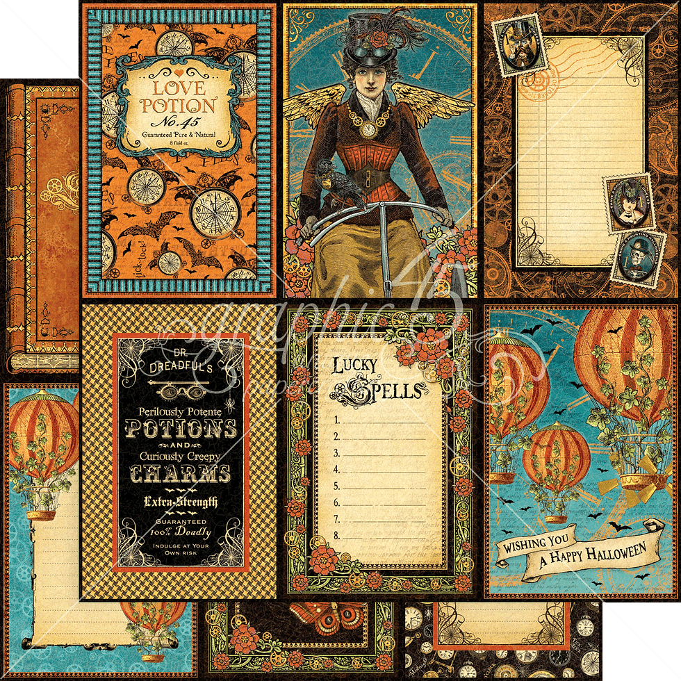 Thumbnail: Graphic 45 - Steampunk Spells - 24 - 8x8 Sheet Pad