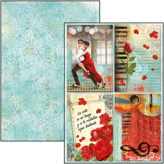 Thumbnail: Tango by Ciao Bella-9 Double-Side Papers in the A4 Format-CBCL029