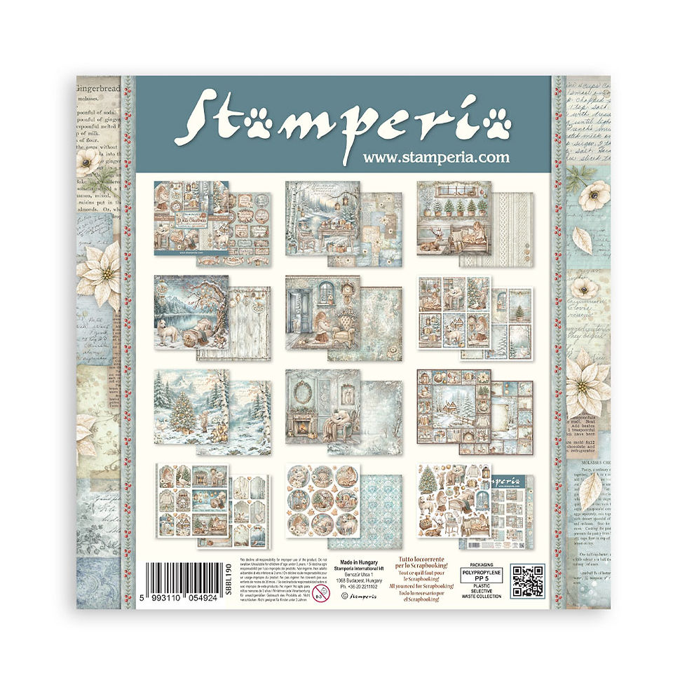 Thumbnail: Stamperia - White Christmas - 10 - 12 x 12 Sheets + Bonus Sheets
