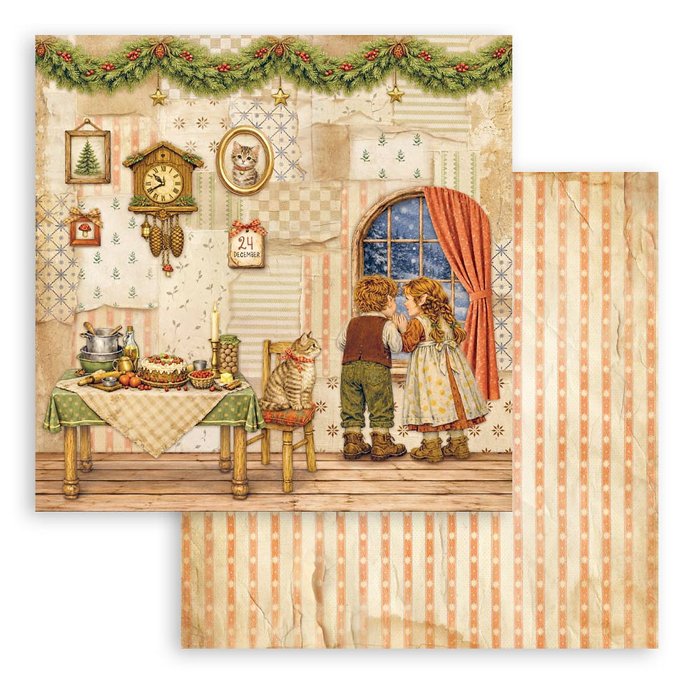 Thumbnail: Stamperia - Silent Night - 10 - 8 x 8 Sheets + Bonus Sheets