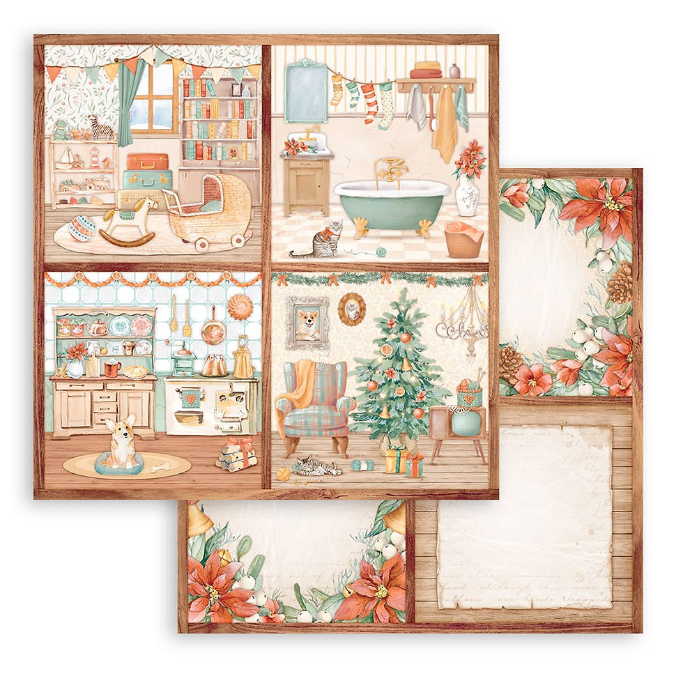 Thumbnail: Stamperia - All Around Christmas - 10 - 12 x 12 Sheets + Bonus Designs