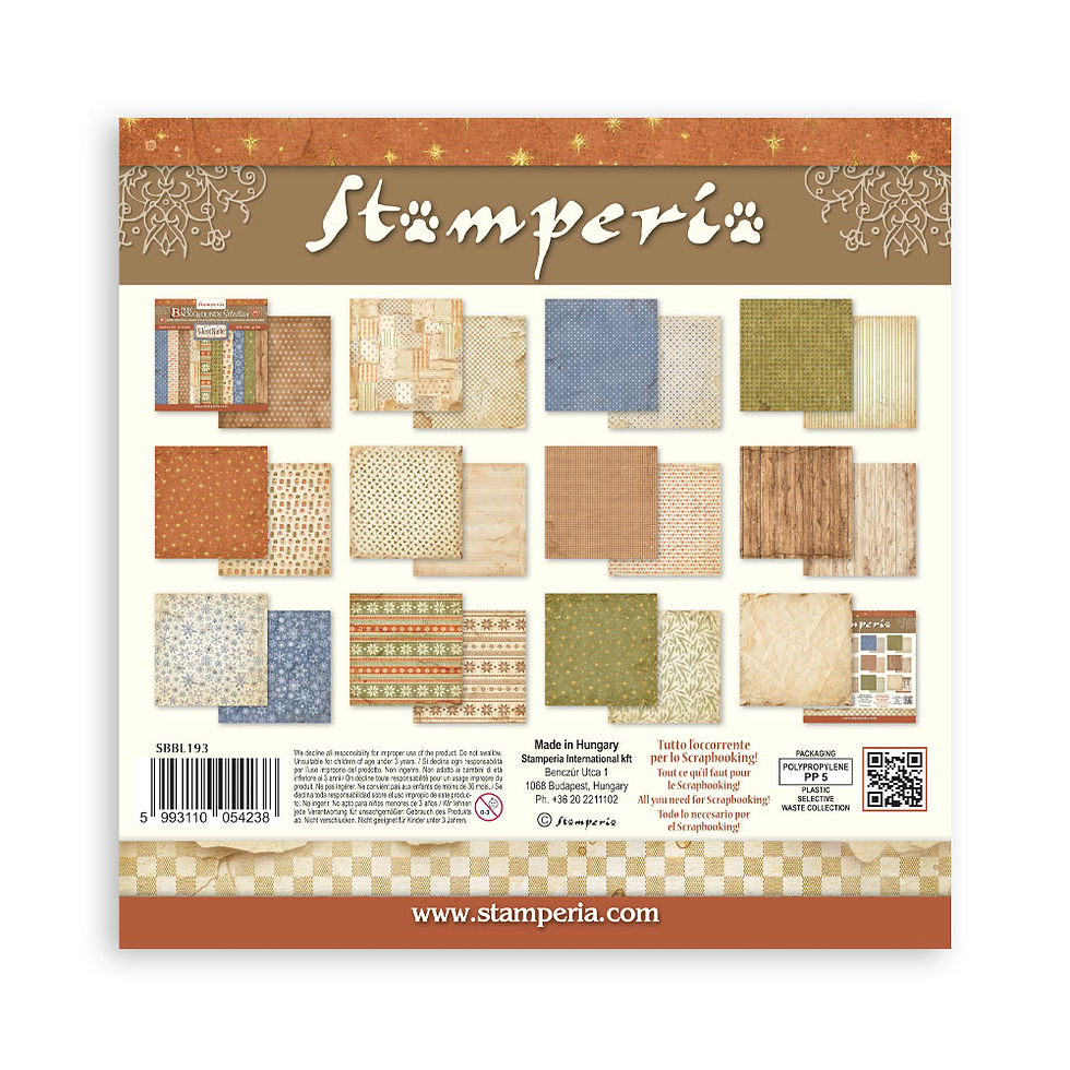Thumbnail: Stamperia - Silent Night - Backgrounds - 10 - 12x12 Sheets