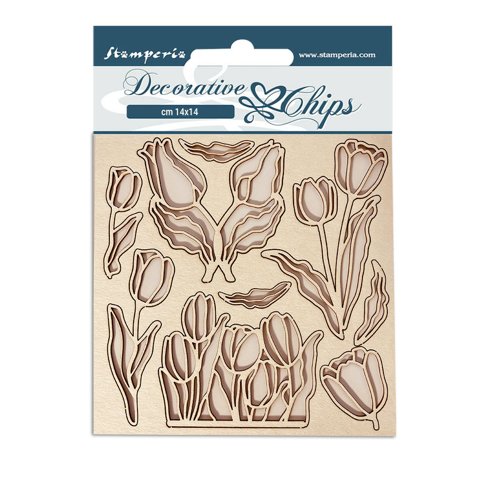 REDUCED Stamperia - Romantic - Garden House - Flowers - Decorative Chips