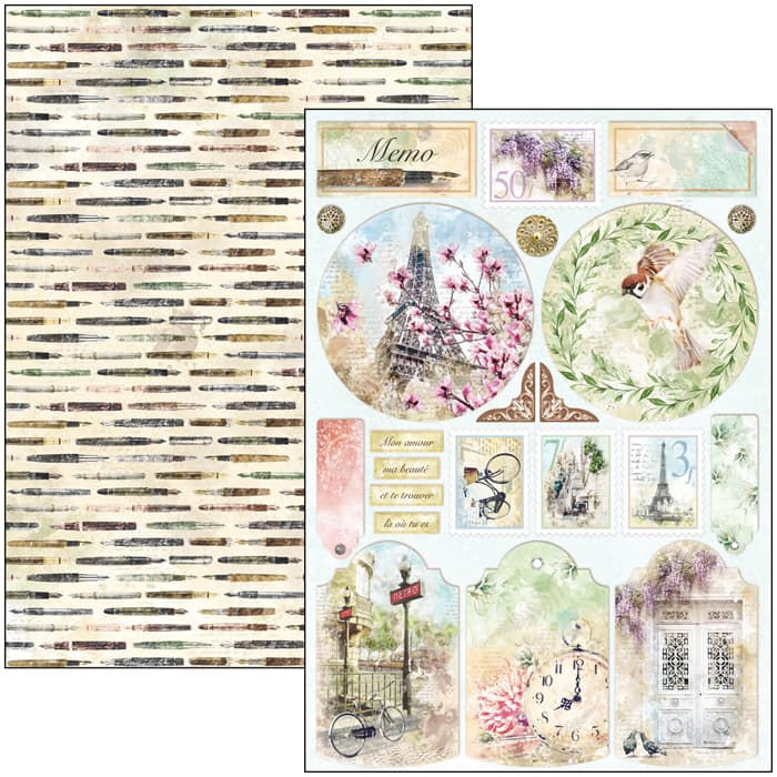 Thumbnail: REDUCED Notre Vie by Ciao Bella - 9 Double-Side Papers in the A4 Format