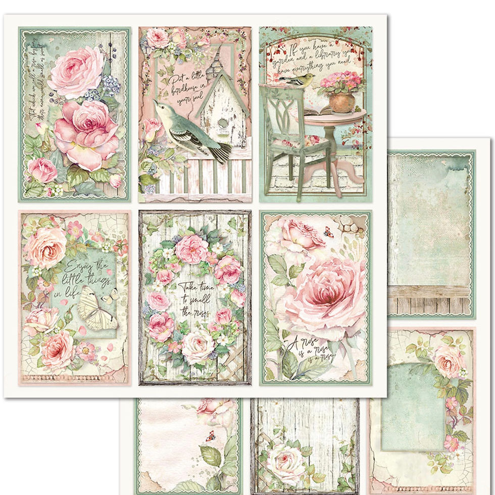 Thumbnail: Stamperia - House of Roses - 8x8 Paper - 10 Double Sided Designs