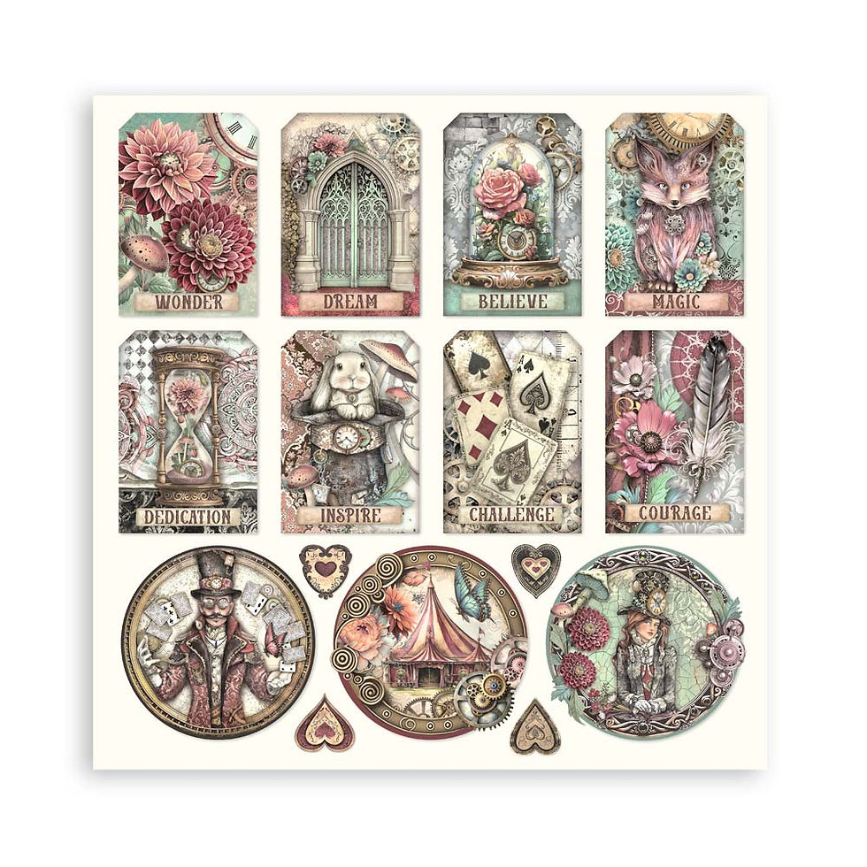 Thumbnail: Stamperia - Master of Magic - 22 SINGLE-SIDED 8x8 Sheets