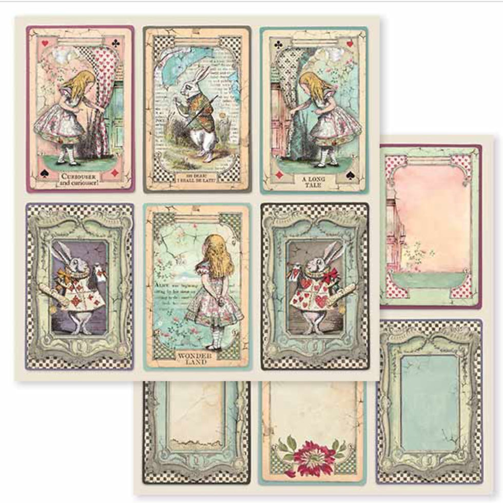 Thumbnail: Alice in Wonderland by Stamperia - 10 - 12x12 Double-Sided Design Papers