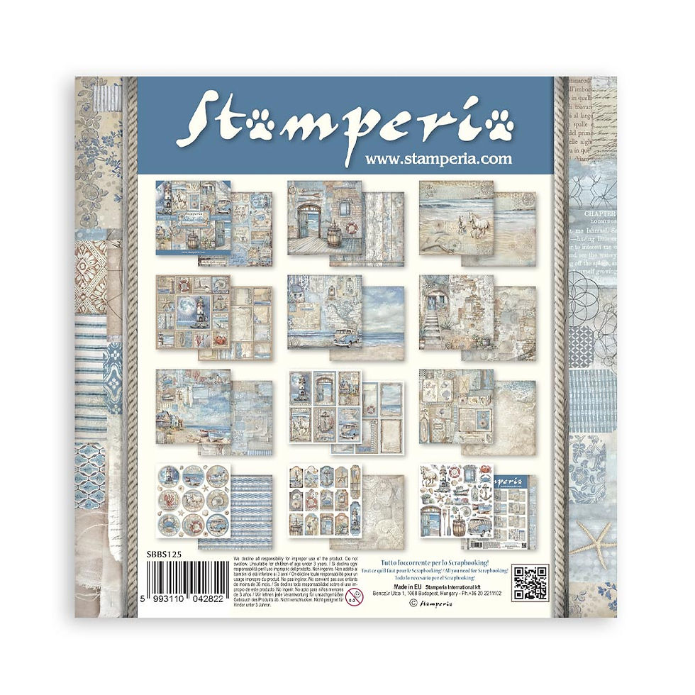 Thumbnail: Stamperia - Silent Sea - 10 - 12 x 12 Sheets + Bonus Sheets