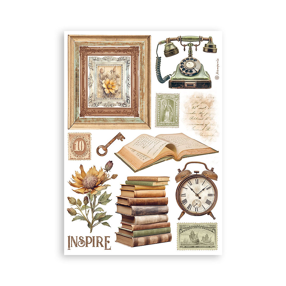 Thumbnail: Stamperia - Golden Harmony - Washi Pad - 8 - A5 Sheets