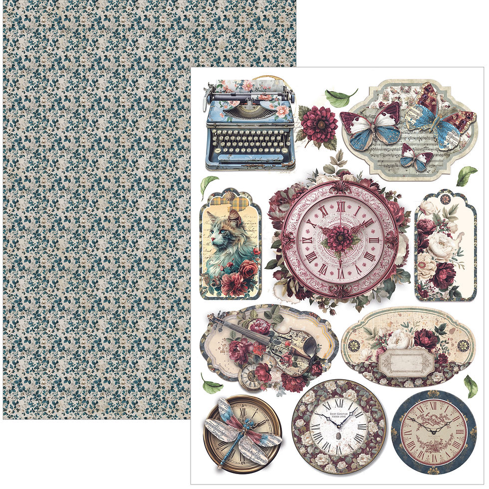 Thumbnail: Ciao Bella - Bohemian Burgundy - A4 Creative Pad - 9 Double-Sided Sheets