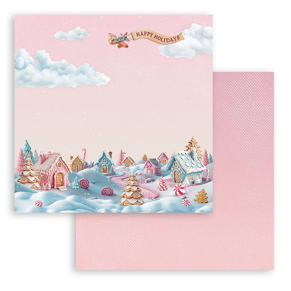 Thumbnail: Stamperia - Candy Christmas - 10 - 8 x 8 Sheets + Bonus Sheets
