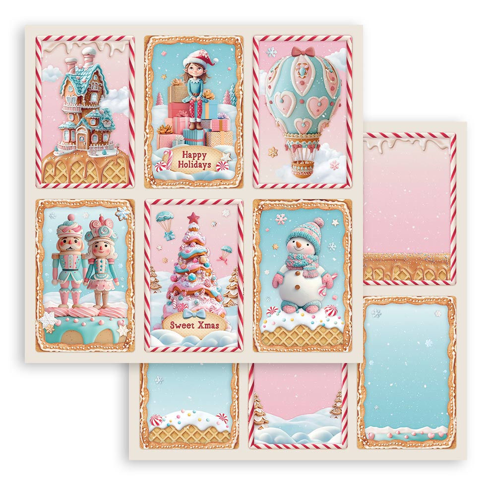 Stamperia - Candy Christmas - 6 Cards - 2 - 12x12 Double Sided Sheets