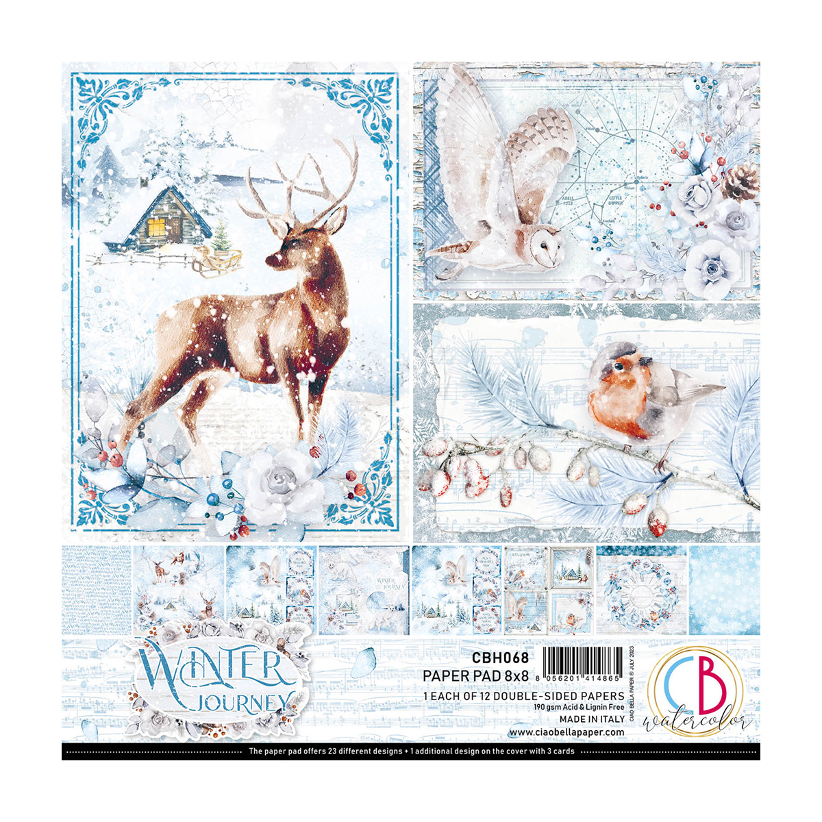 REDUCED Ciao Bella - Winter Journey - 8x8 Double-Sided Sheets