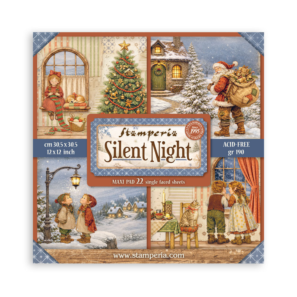 Stamperia - Silent Night - 22 Single Sided 12x12 Sheets