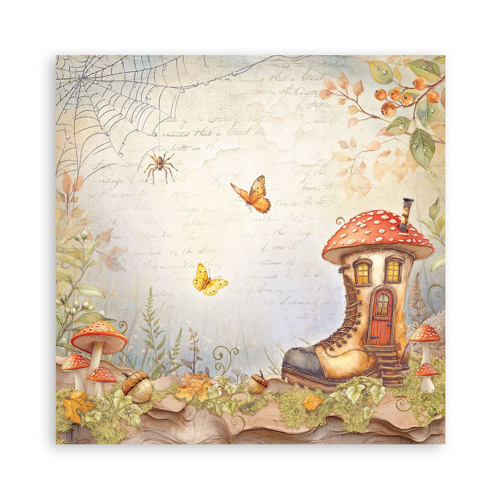 Thumbnail: Stamperia - Whispering Woods - 22 SINGLE-SIDED 8x8 Sheet