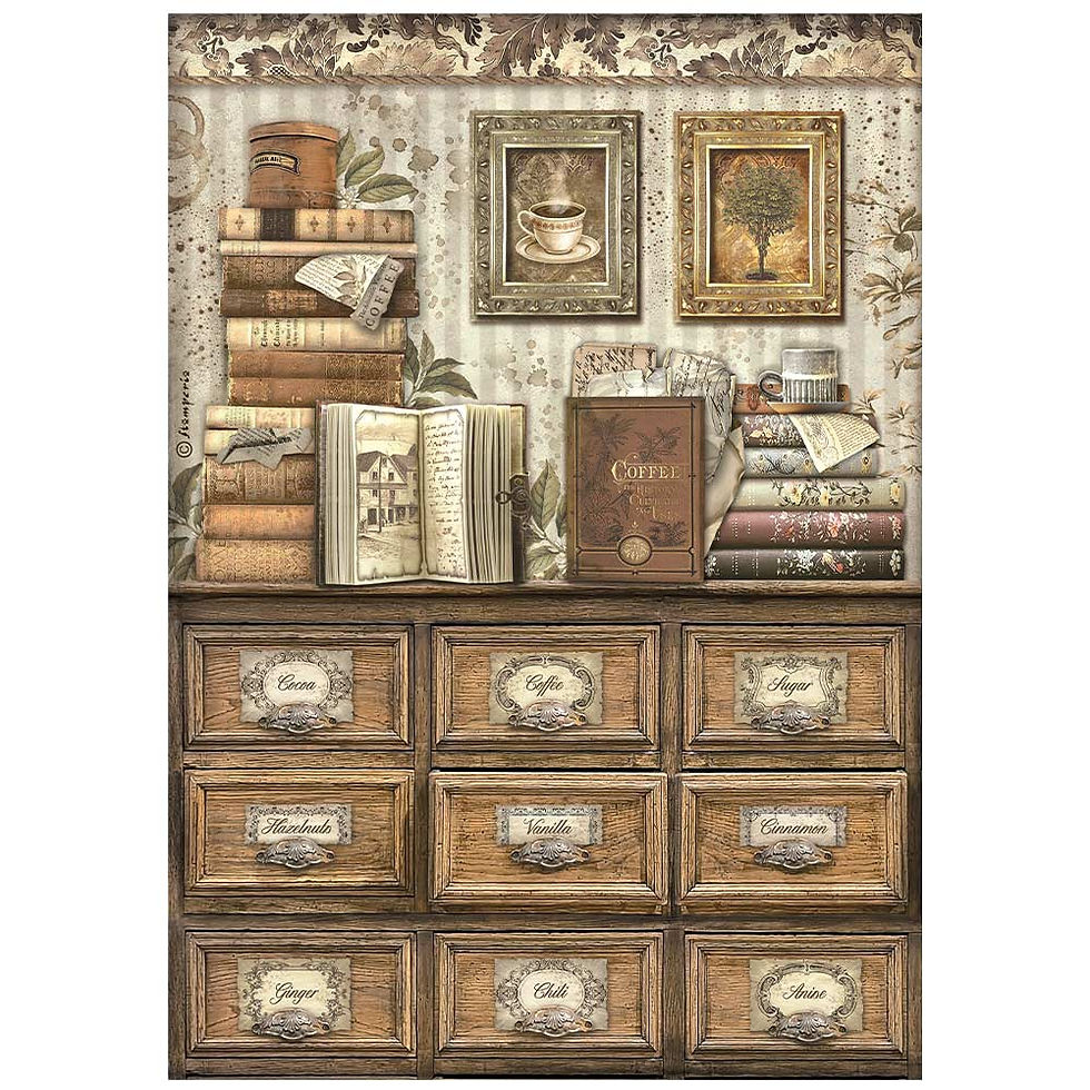 Stamperia - Coffee and Chocolate - Books - A4 Rice Paper