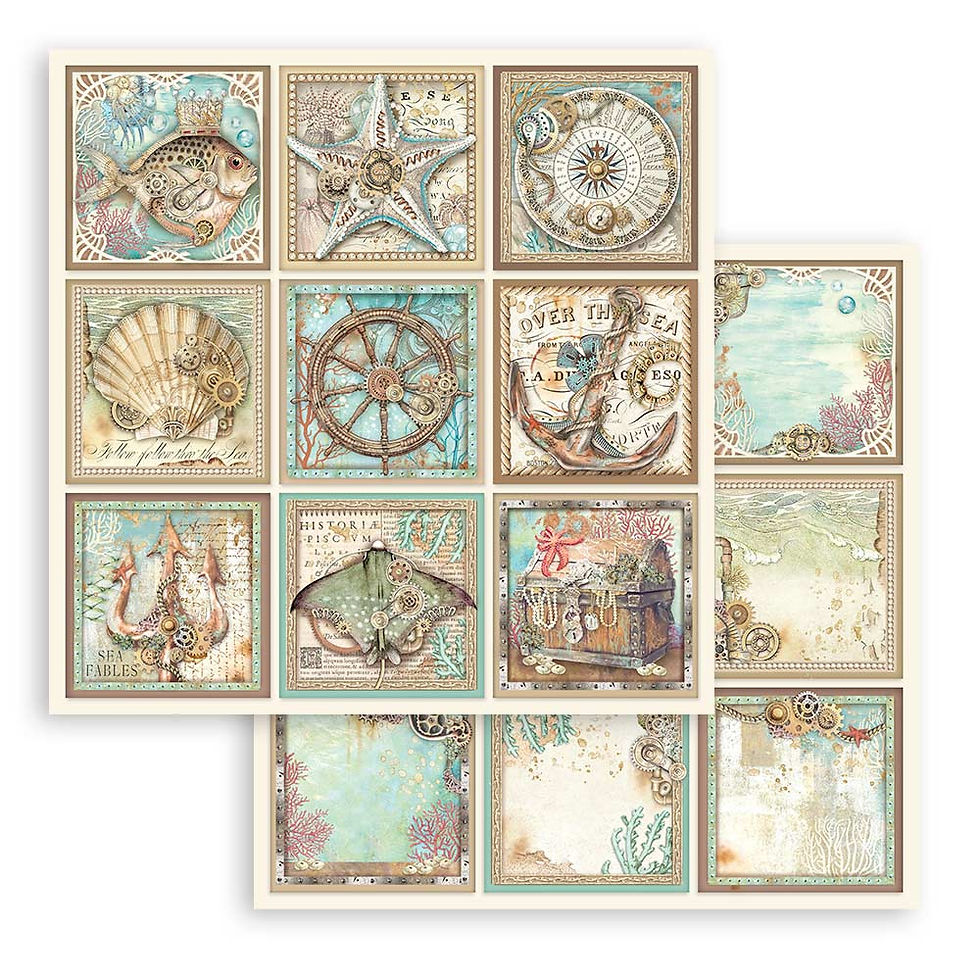 Thumbnail: Stamperia - Songs of the Sea - 10 - 12 x 12 Sheets + Bonus Designs