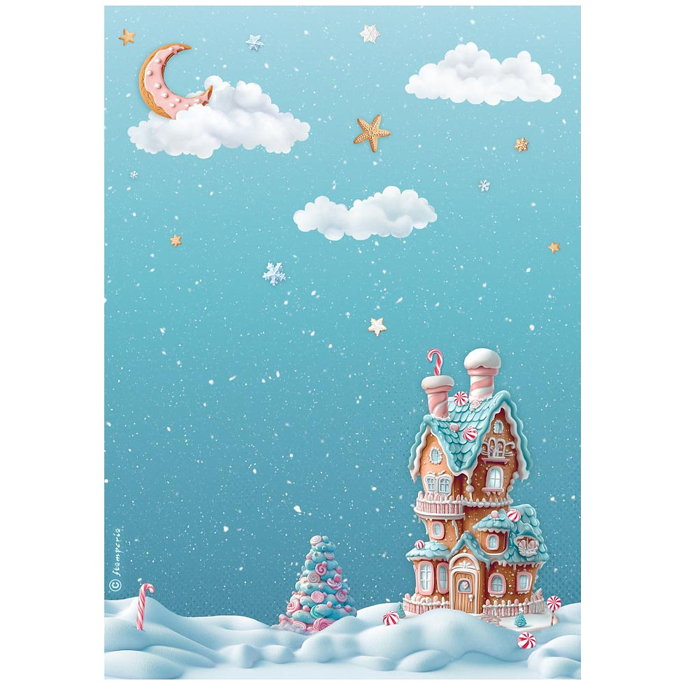 Thumbnail: Stamperia - Candy Christmas - A4 Rice Papers - 6 Sheet Assortment