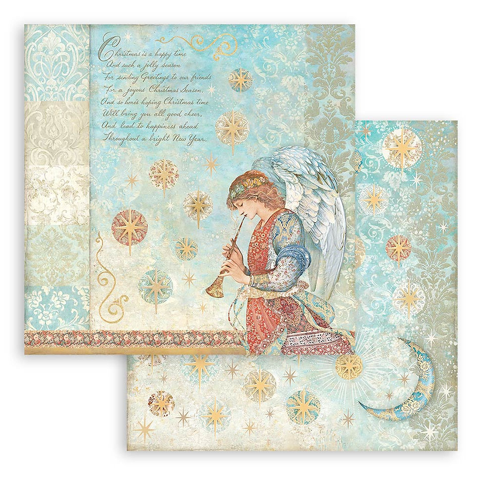 Thumbnail: Stamperia - Christmas Greetings - 10 - 12x12 Sheets+2 Bonus Designs