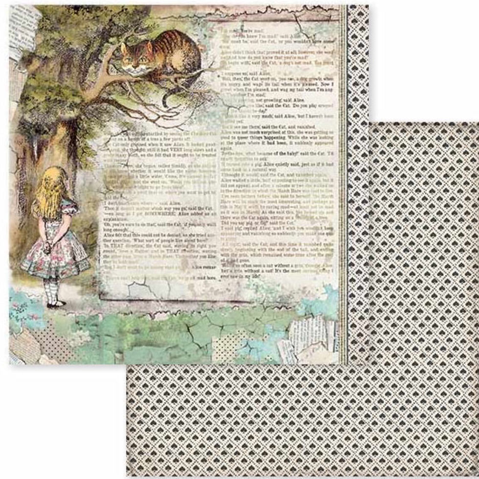Thumbnail: Alice in Wonderland 8x8 Paper Pack by Stamperia - 10 Double Sided Design Papers