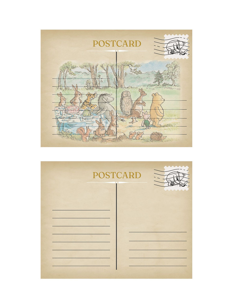 Thumbnail: Winnie the Pooh - Digital Journaling Cards