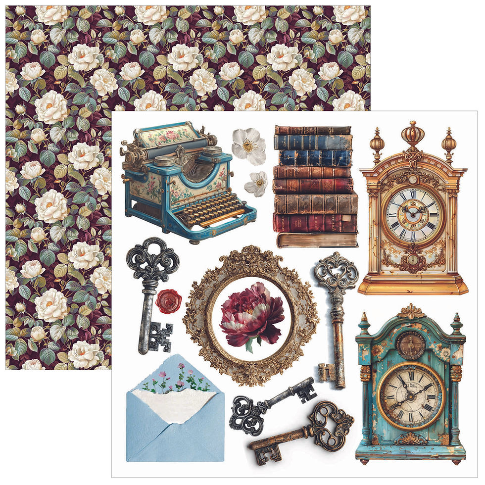Thumbnail: Ciao Bella - Bohemian Burgundy - Fussy Cut Pad - 24 - 6x6 Sheets-3 of each sheet