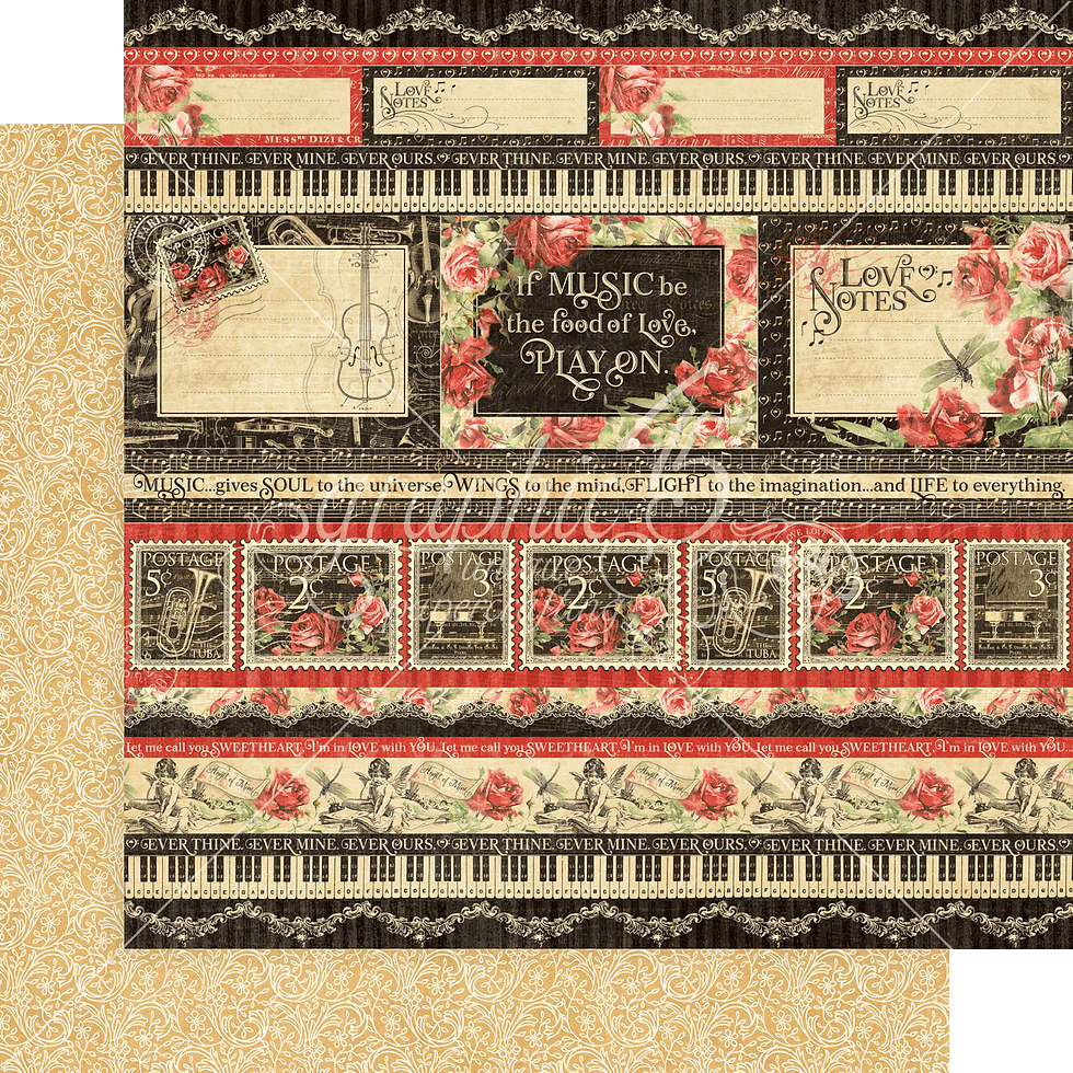 Thumbnail: Graphic 45 - Love Notes - Collector’s Edition - 12×12 Pack with Stickers