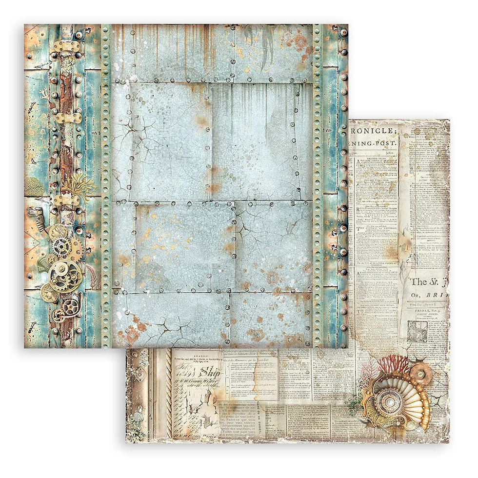 Thumbnail: Stamperia - Songs of the Sea - Backgrounds - 10 - 12x12 Sheets +Bonus Sheets