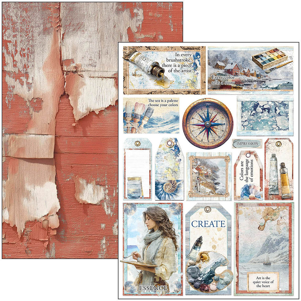 Thumbnail: Ciao Bella - An Artist Journey - A4 Creative Pad - 9 Double-Sided Sheets
