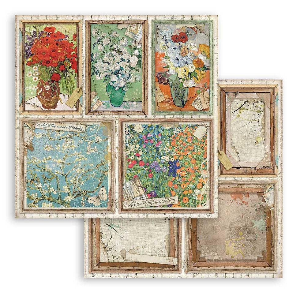 Thumbnail: Stamperia - Atelier Des Arts - Cards - 2 - 12x12 Single Sheets
