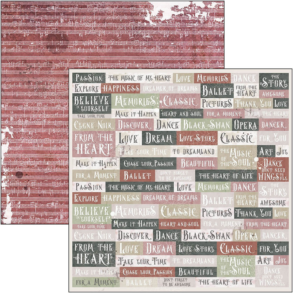 Thumbnail: Le Cygne Noir - Patterns & Solids by Ciao Bella - 8 - 12x12 Double-Sided Papers