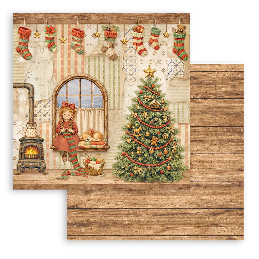 Thumbnail: Stamperia - Silent Night - 10 - 8 x 8 Sheets + Bonus Sheets