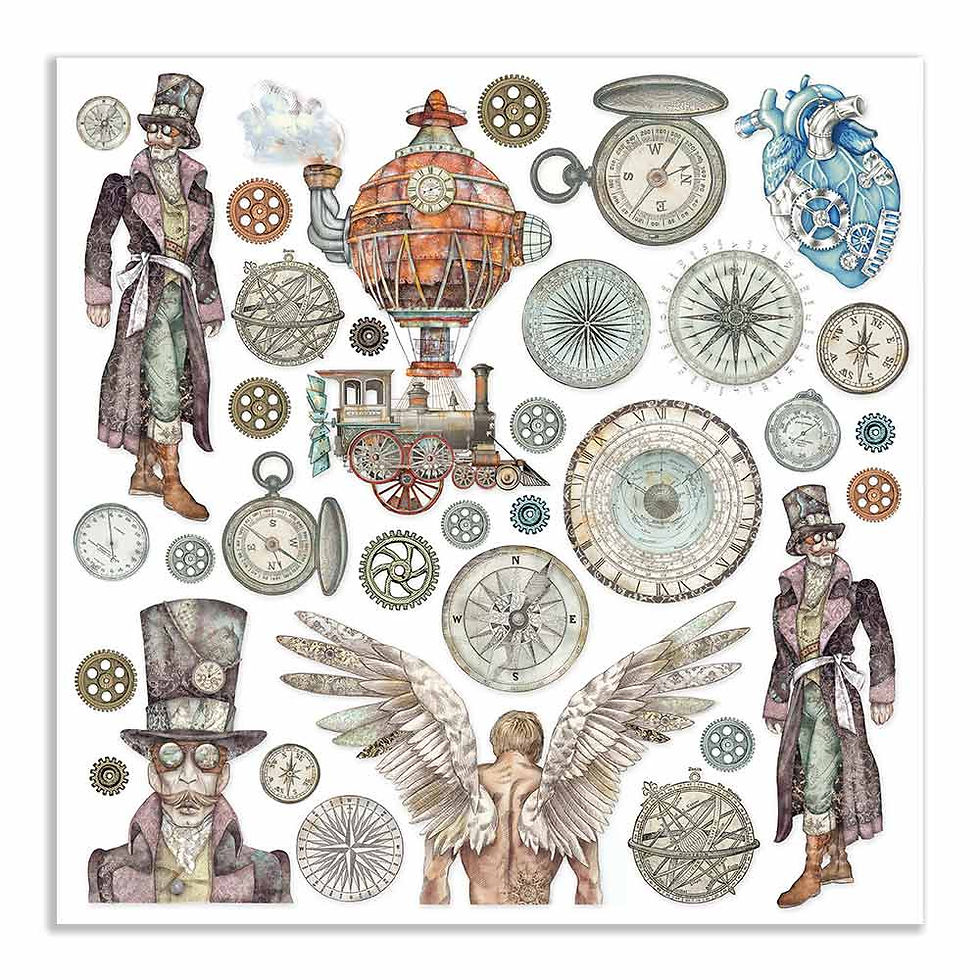 Thumbnail: Stamperia - Sir Vagabond - 12X12 Paper Pad - 10 Sheets - 22 Designs