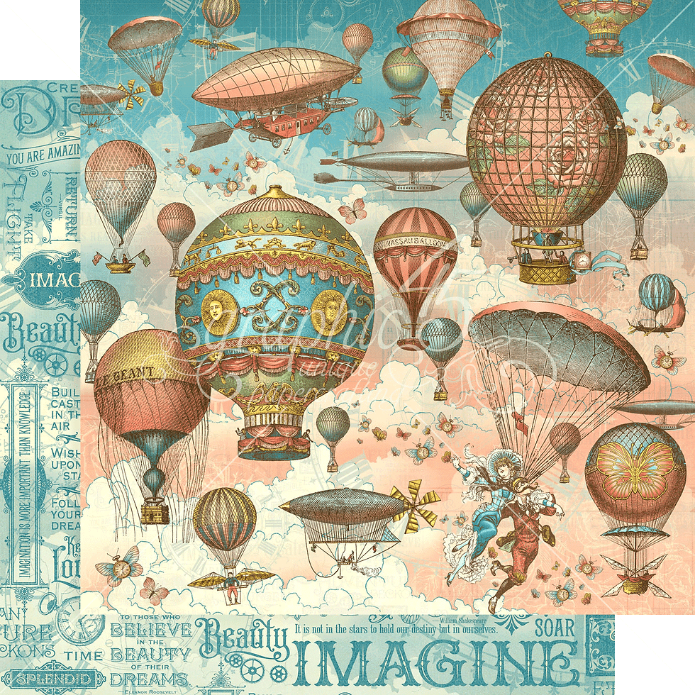 Thumbnail: REDUCED Graphic 45 - Imagine - Collector’s Edition - 12×12 Pack with Stickers