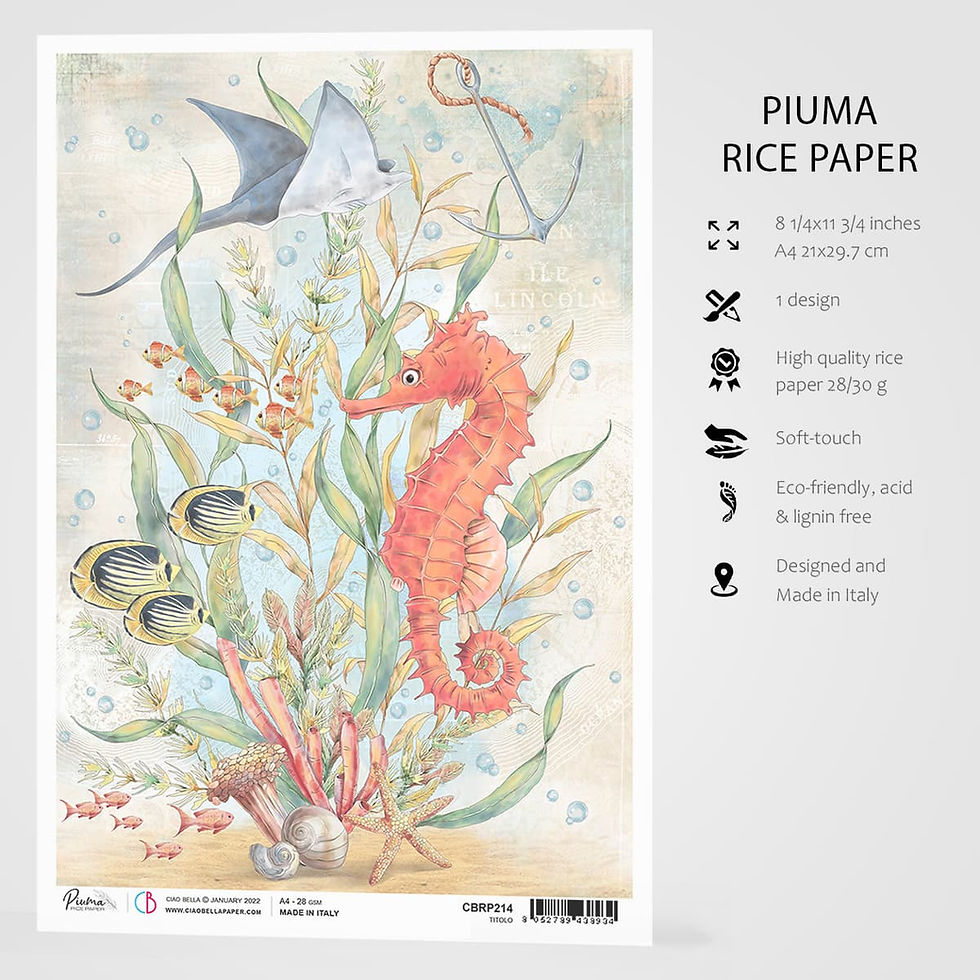 Thumbnail: Underwater Love - The Seahorse - A4 Rice Paper by Ciao Bella