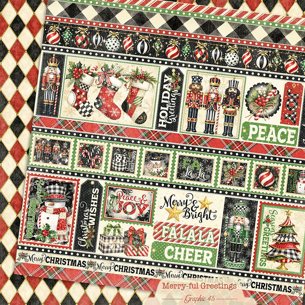 Thumbnail: PRE ORDER Graphic 45 - Merry-ful Greetings - 24 - 8×8 Sheets