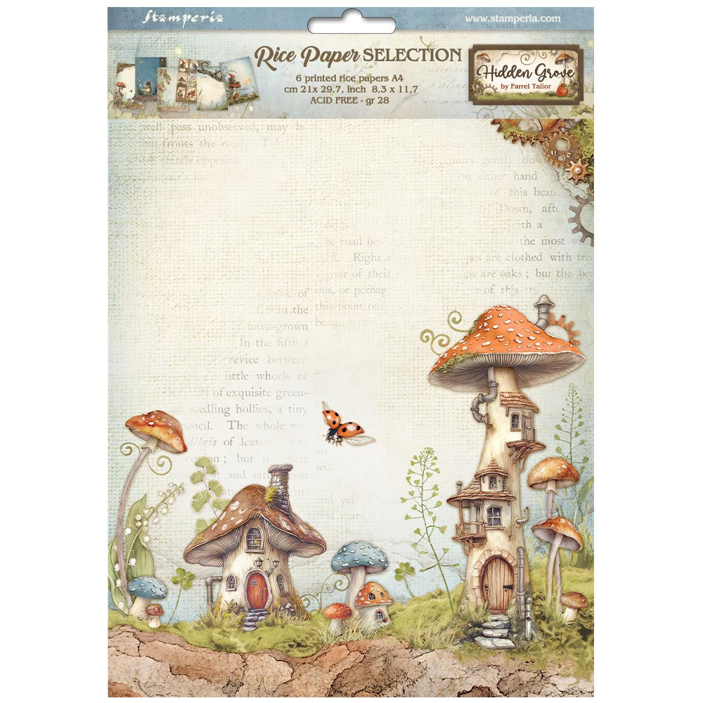 Stamperia - Hidden Grove - A4 Rice Papers - 6 Sheet Assortment