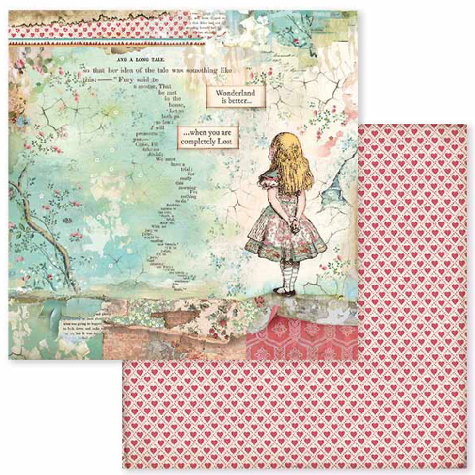 Alice in Wonderland by Stamperia - 10 - 12x12 Double-Sided