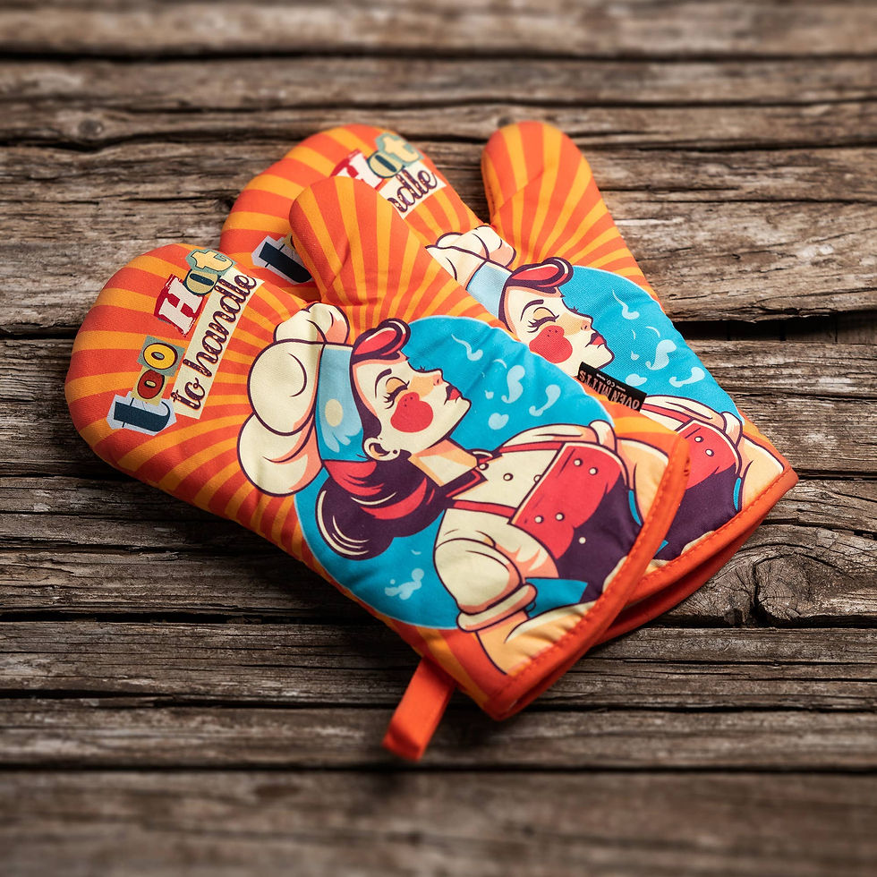 Thumbnail: Too Hot To Handle Oven Mitts And Potholder Set