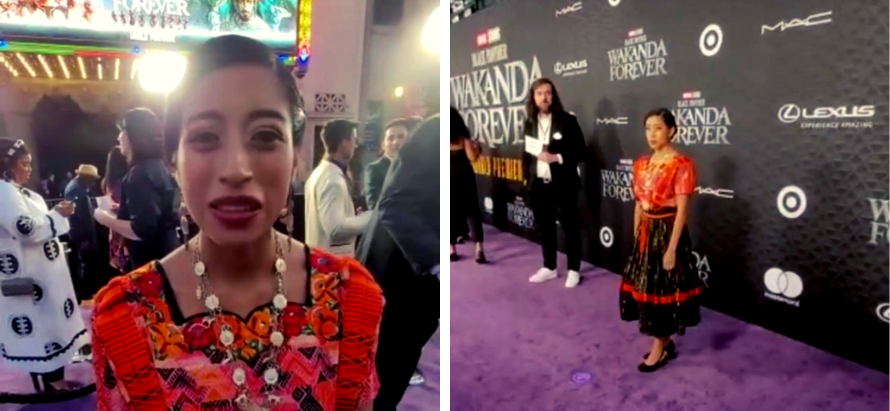 María Mercedes Coroy en el estreno de Wakanda Forever en Los Ángeles, Estados Unidos