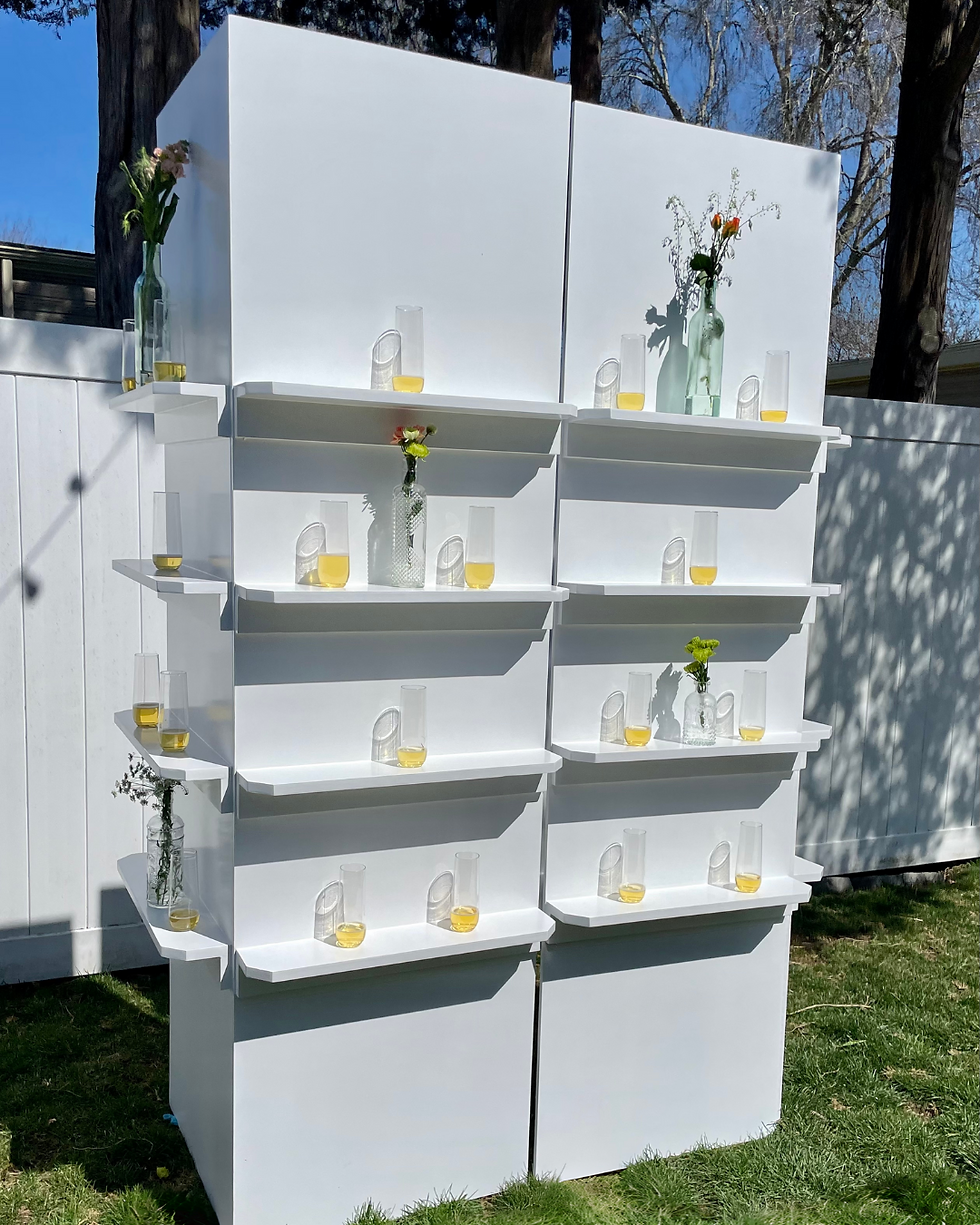 The Wandering Pour drink wall a mobile bar based in Fairhaven Massachusetts