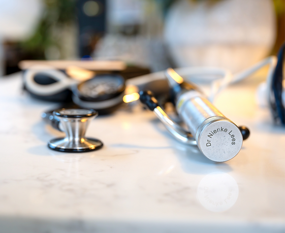 Medical equipment belonging to Dr Nienke Lees, women's health and lifestyle medicine doctor