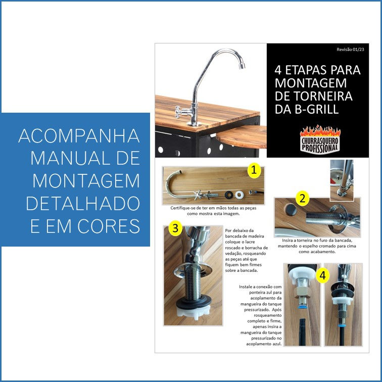 Miniatura: Churrasqueira Móvel Com Torneira  (B-GRILL CP 47)