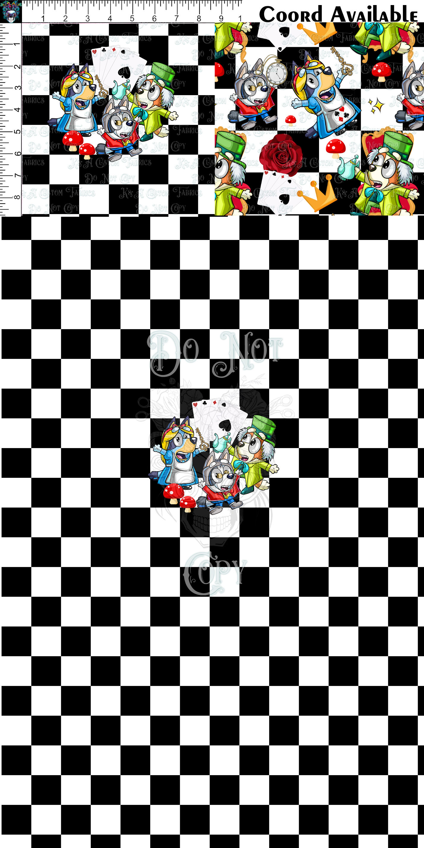 Blue Dog In Wonderland Clothing Panel