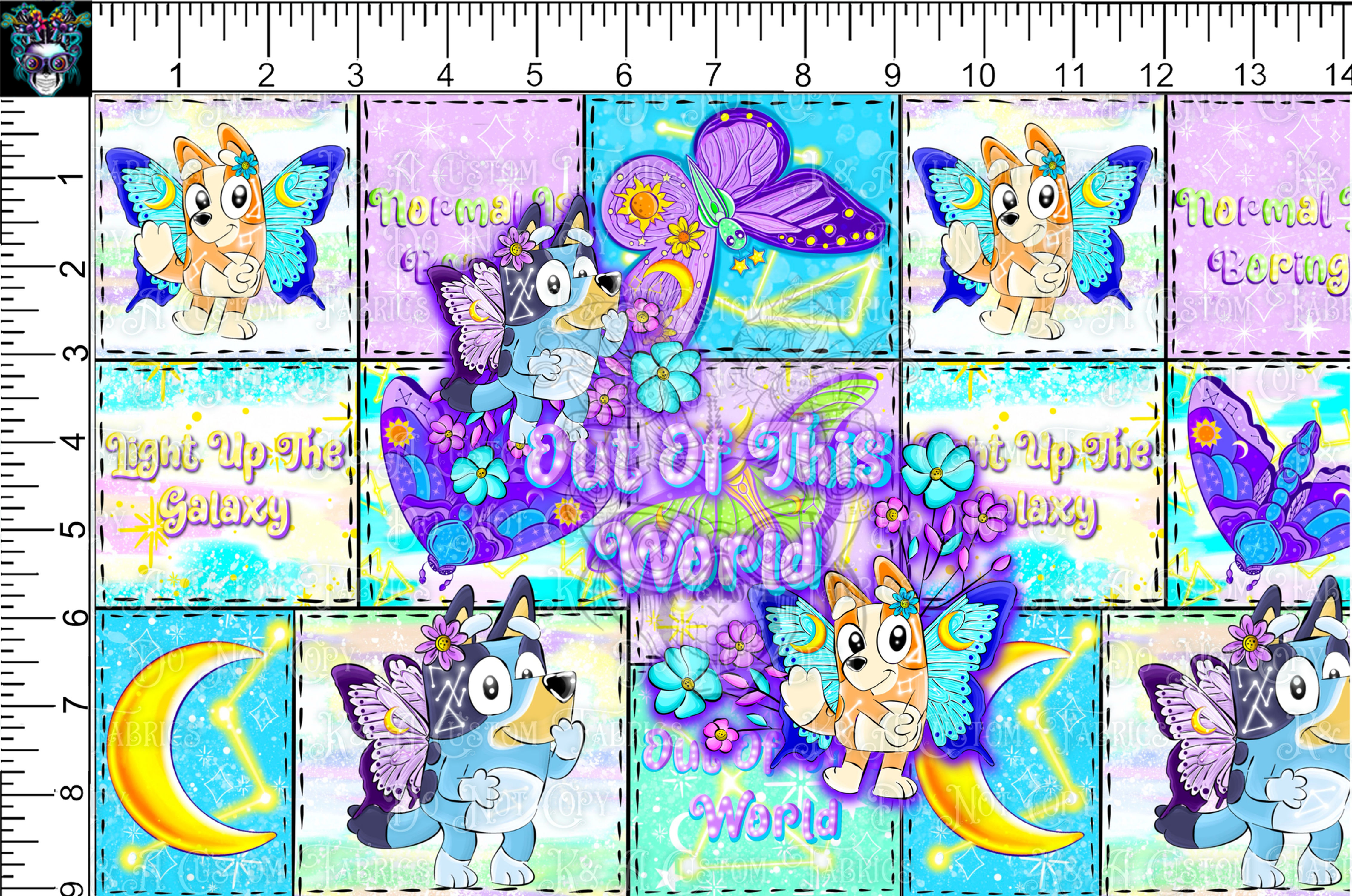 Butterfly Blue Dog Quilt Tumbler